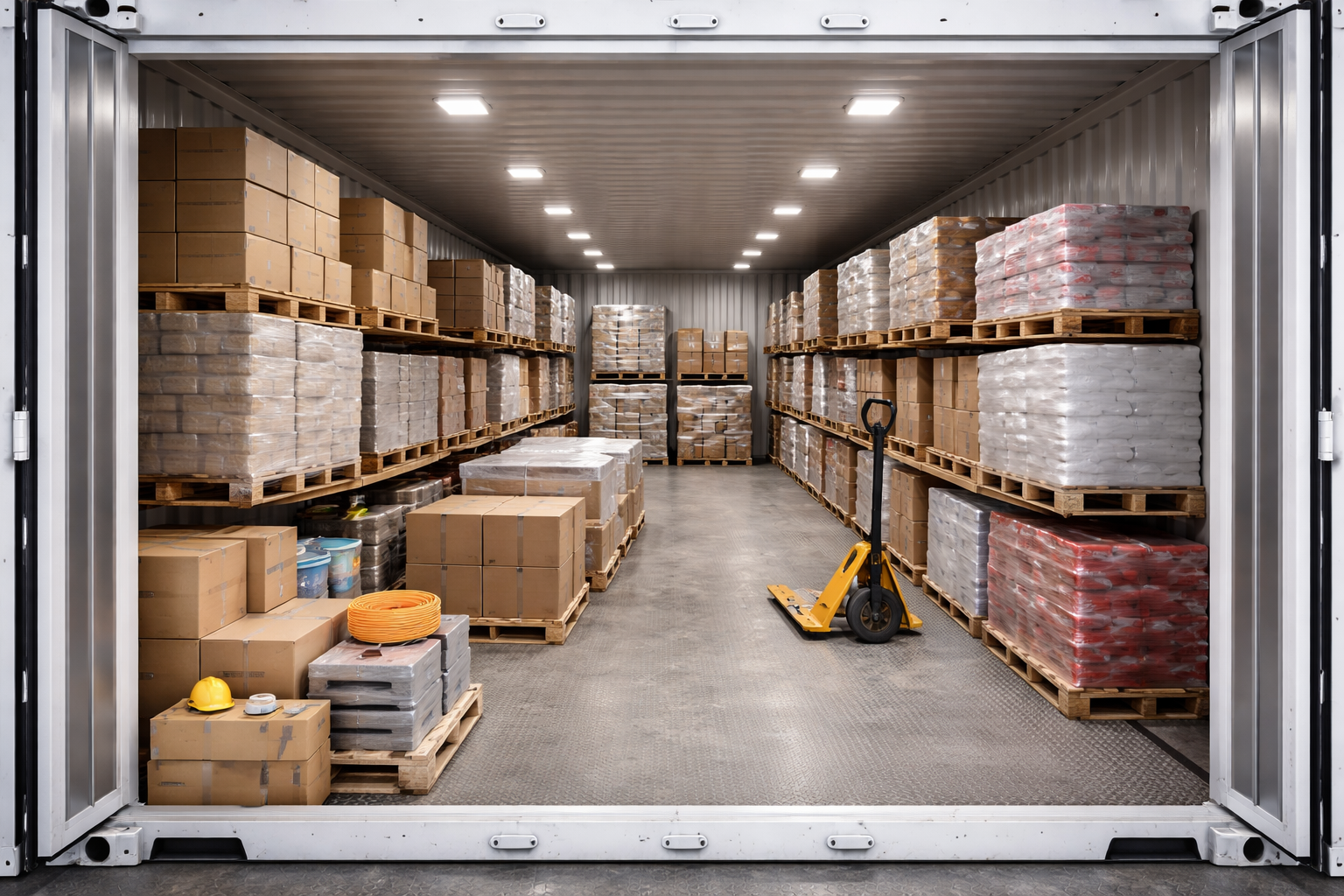 Contenedor de 40 pies utilizado como bodega en Temuco