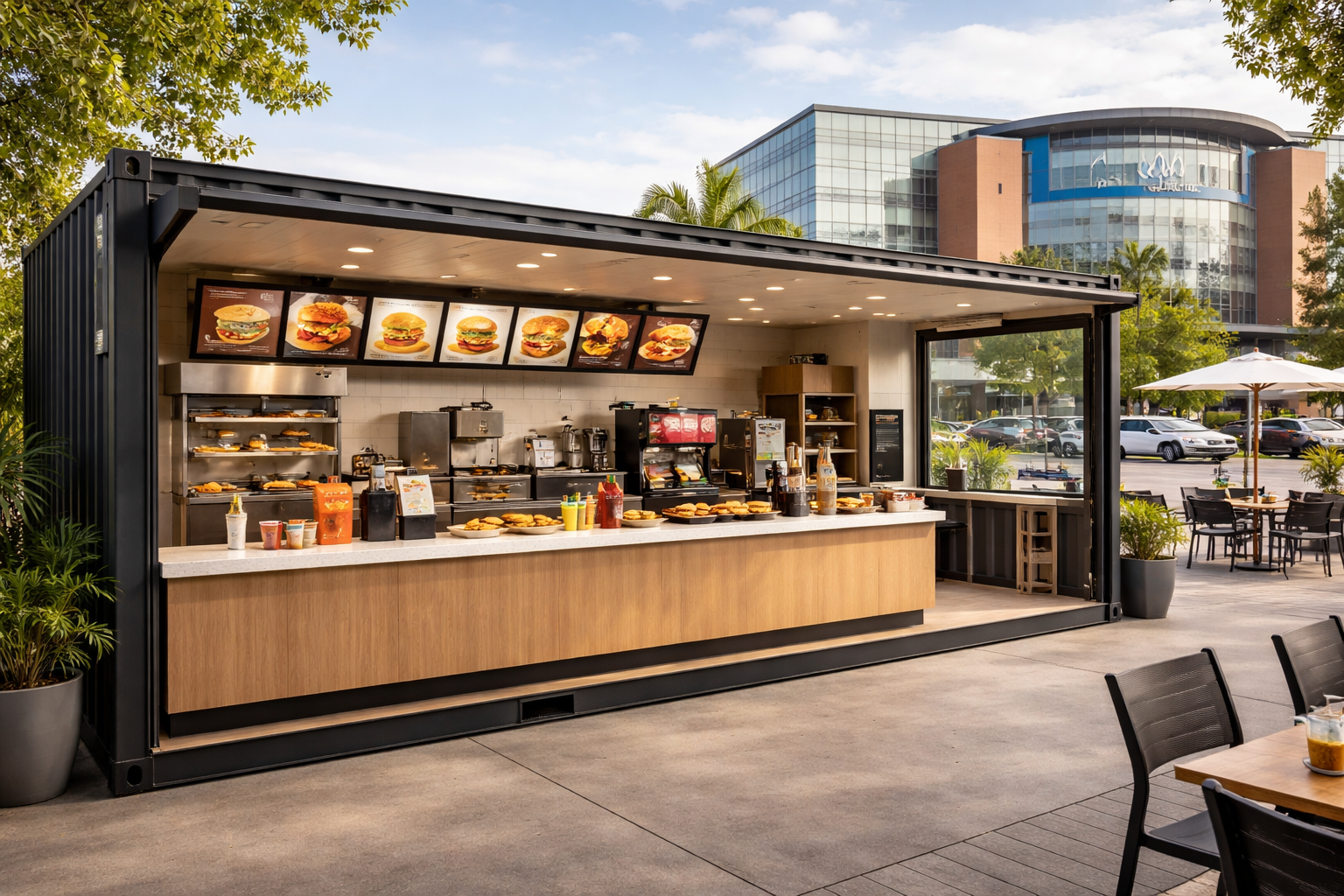 Contenedor High Cube como módulo comercial amplio